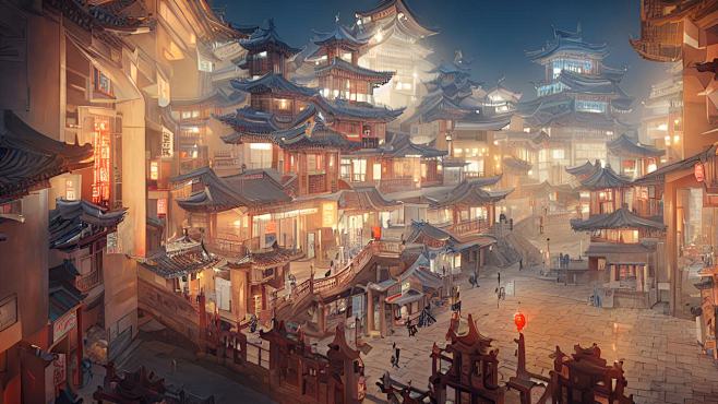 printidea1669449221827盛世繁华 古风 建筑 中国风 中式建筑 唐朝 宫殿
