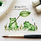 水彩小动物 | 作者ins：inky.diary ​​​​