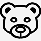 熊头正面的轮廓图标高清素材 动物 哺乳动物 头 概述 熊 脸 UI图标 设计图片 免费下载 页面网页 平面电商 创意素材