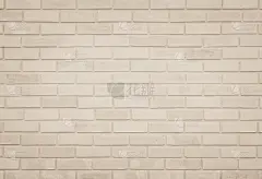 空背景宽奶油色砖墙纹理。旧棕色砖墙混凝土或石材自然图案，壁纸石灰石抽象地板/网格不平的室内岩石。家庭