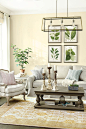 Botanical prints give a room a fresh, Spring-ready feel