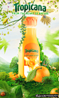 国外创意饮料海报灵感 创意国外饮料合成海报设计 桔子元素倡议国外橙汁饮料海报设计图