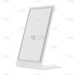 空白塑料持有人。清晰的小册子。空纸模板。三维渲染