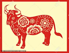 牛年剪纸剪纸牛牛年窗花