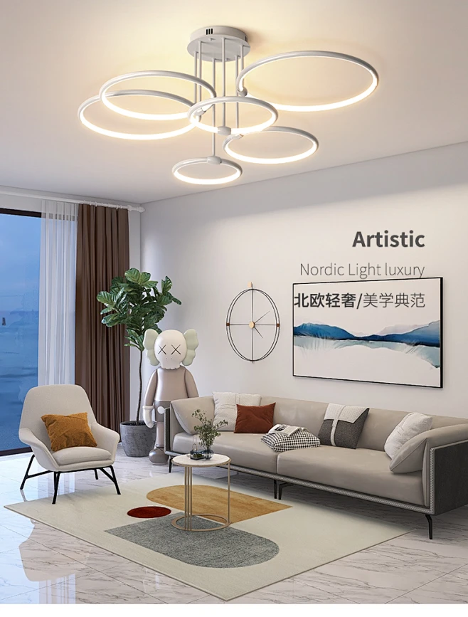 灯具现代简约大气极简现代吊灯客厅灯主灯2021年新款组合全屋套餐-tmall.com天猫-花瓣网