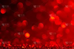 摘要散焦红光背景。