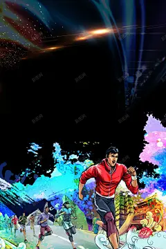 全民健身快乐运动海报 黑色背景 高清背景 背景 设计图片 免费下载 页面网页 平面电商 创意素材