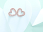 Tiffany Hearts™ 18K 玫瑰金镶钻中号箭型吊坠。 | Tiffany & Co.