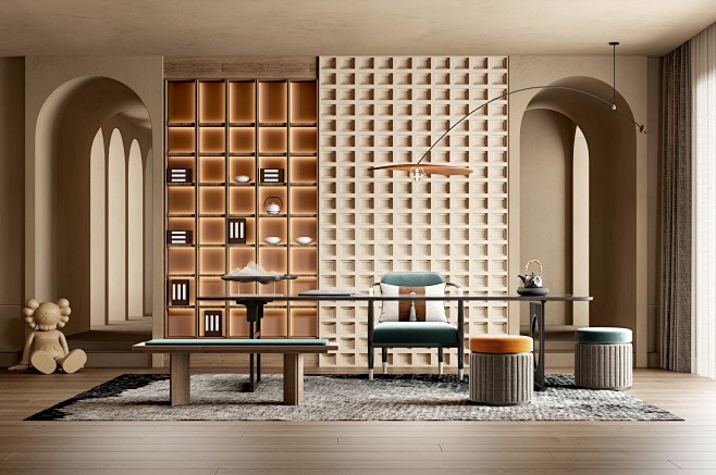 【新提醒】新中式书房-室内设计-拓者设计...