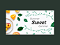 Web banner with vector work for sweet summer reads.