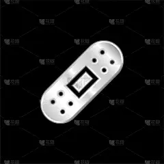 创可贴镀银金属图标