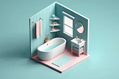 装修图3D室内设计装修透视图模型