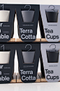 Sur La Table Terracotta : This is a concept project for Sur La Table's new Terracotta product line. The packaging is designed to bring 3 breakable glasses together by using recyclable material while protecting and keeping the glasses intact. Each tea cup