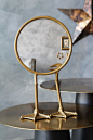 Bronze Bird Feet Table/Vanity Mirror : We're really pleased to be able to add this Bird Feet Table/Vanity Mirror to our collection. It is a really cute item that will look great in your bathroom or on your dressing table. We love the fact that it instantl