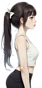 少女侧面