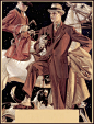 J.C. Leyendecker用插画将迷人的生活方式描绘给普罗大众，并且奠基了现代的广告插画方式。他也是第一位创作出人人皆知的形象的插画家，例如圣诞老人的形象（被设想为一个肥胖,有着白色胡子，穿着红色天鹅绒服装的老人）至今仍然受到社会的认可。因其在公众心中重要的影响力，他比任何一位艺术家都更多地画了《星期六晚邮报》的封面，数量高达322幅。他本人在Charles海滩度过了大半生，在那里他的作品中的那些时髦的男性被作为人人向往的典范。在第一本关于二十世纪艺术家的书中，Leyendecker展示了他绘画作品