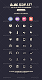 Glyph Icons for Blog (48px) 字形图标博客网页广告平面素材模板-淘宝网