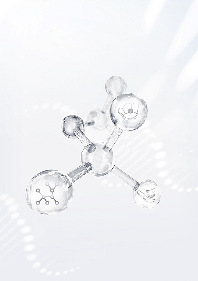 水分子水滴 气泡 科学器皿  原液 药妆...