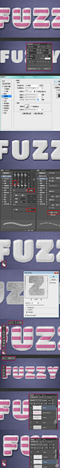 #PS教程# 【PS教程：创建可爱的毛茸茸条纹文字效果】