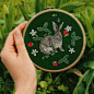 @mirrors_and_fevers

#sewing #embroidery #embroideryart #needlepainting #stich #hoopart #bunny #rabbit #animals #nature #art #livethelittlethings #liveauthentic #handmade #craft #folk #folkart #green #livegreen #wanderlust #botanical #needlework