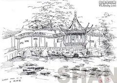 [转载]园林建筑手绘临摹线稿