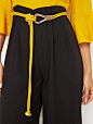其中包括图片：Knot Decor Braided Rope Belt