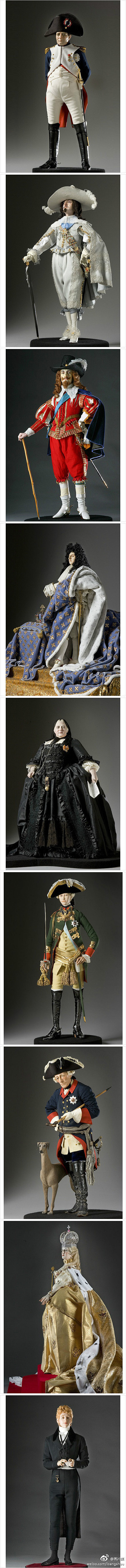 17-19世纪欧洲君主服饰演变。他们分别...