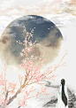 唯美古风中秋节psd分层