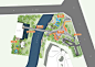 青岛龙湖昱城体验区 / Instinct Fabrication本色营造 :   本色营造设计事务所： 体验区场地东侧紧邻市政路海尔大道，交通便利。整个展示区被规划河道分为前、后两个相对独立的地块，中间由一座步行廊桥相连。前场作为未来龙湖天街的一个永久性街角广场，我们将其定位为开放的公共活动空间，售楼处及样板..._样板区 _急急如率令-B42632950B- _T201931  _【5景观——彩平图】 #率叶插件，让花瓣网更好用_http://jiuxihuan.net/lvye/#