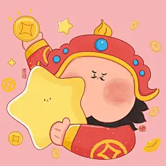 财神到｜你的招财头像已上线，速速速_4_唐二娃画财神_来自小红书网页版