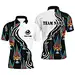 Flaming 8 Ball Billiard Pattern Custom Name Polo Shirts For Men, Custom Basis Design Pool Shirts TDM0221 - Short sleeve Polo shirt / S