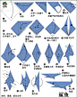 儿童动物折纸图解 纸折可爱小鲨鱼DIY图解方法-╭★肉丁网