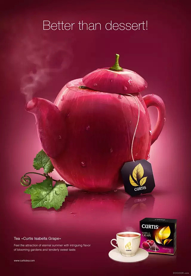 真正美味水果茶系列创意海报设计