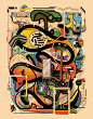 personal project Character design  Drawing  poster art surreal flat freestyle doodle imaginary Stream of Consciousness