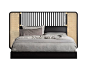 Double bed with high headboard OTTOW By Wiener GTV Design design storagemilano