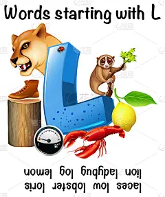 以L开头的单词的教育海报