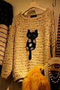 韩国东大门代购猫咪图案可爱条纹毛衣-淘宝网_____248元 好贵啊, 舍不得哦,  我还没有新年的衣服