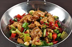 高清美食菜谱干锅牛蛙田鸡JPG图片素材