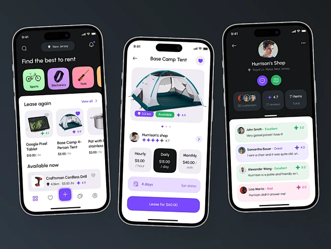 Renting App Design Concept: iOS app app design application application ...