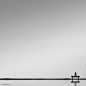 The bench near the water by Andre Villeneuve简约，极简主义，简约至上，黑白格调