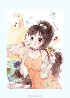 之前画的一套胶带稿 
初次尝试画二次元少女，个别动态有参考→_→(勿喷~)  
#手绘作品#（作者： 画画的小夏 ） ​​​​