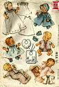 Vintage 60s McCall's 6214 15 Piece Infant Layette Set-Baptism/Christening Gown, Bonnet, Dress, Coat, Bootees, Kimono, Bib  Sewing Pattern