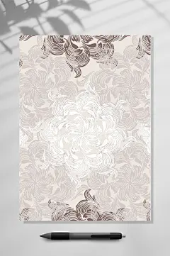 花纹时尚信纸背景WORD