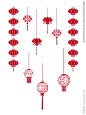 平安灯笼结装饰春节新年边框