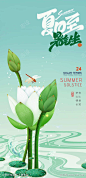 夏至节气海报-源文件库-ywjfx.cn
