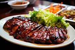 炭火烧烤美食摄影图片
