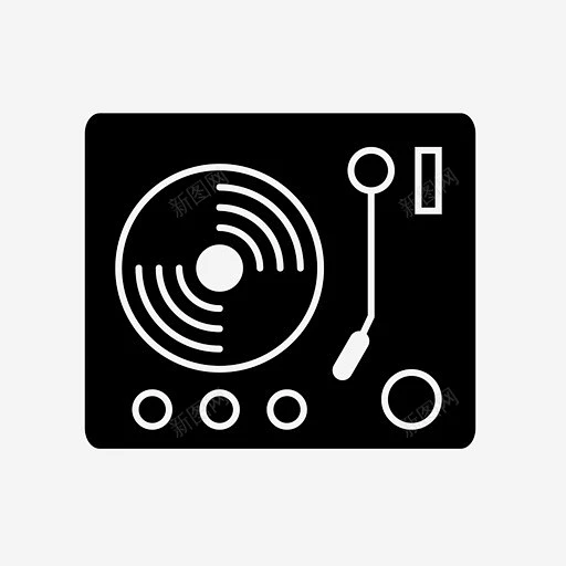 转盘音响dj图标 设计图片 免费下载 页面网页 平面电商 创意素材-花瓣网