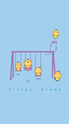 油爆叽丁游乐场手机壁纸～秋千