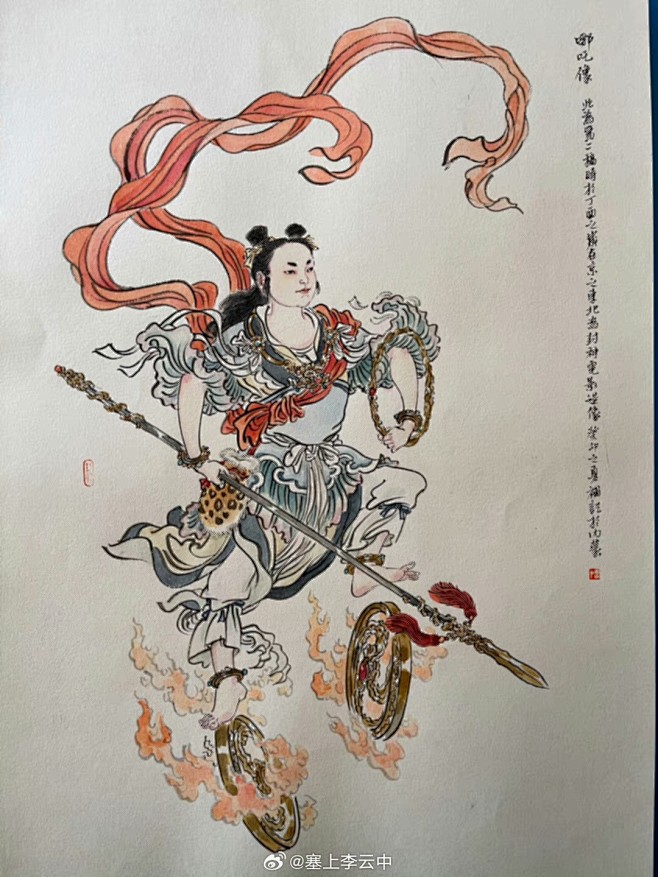 【哪吒】 出生在陈塘关，乃姜子牙先行官是也；灵珠子化身。为托塔天王李靖与殷夫人（的第三太子，兄为金吒与木吒，师从太乙真人。外貌英武的美少年，其 ...