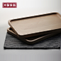 良器 榉木质大茶盘 纯实木托盘 日式早餐托盘 下午茶托盘 蛋糕盘